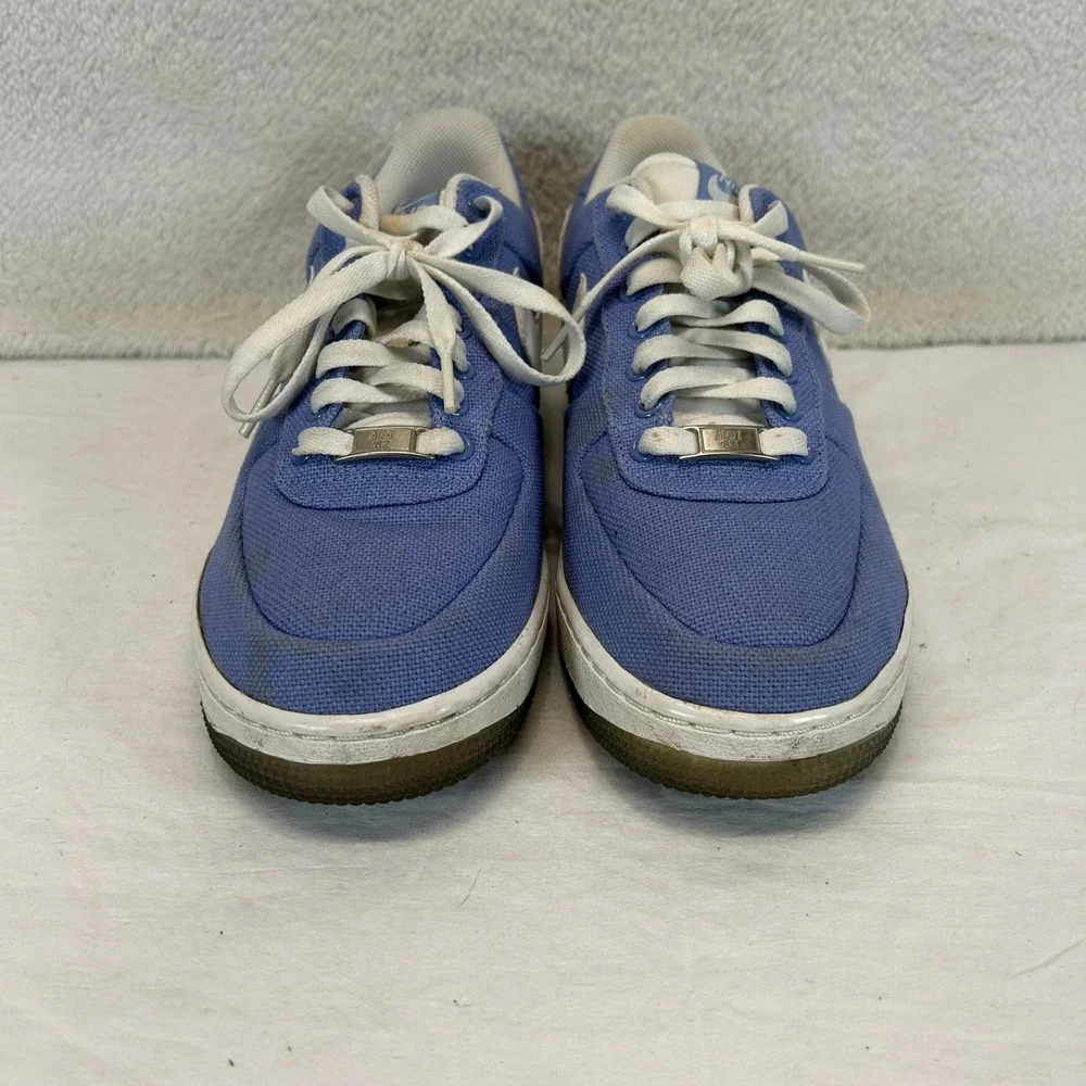 Nike Air Force 1 Low Canvas Blue White Sneakers Shoes 318636-511 Women's Size 10